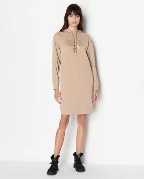 Плюшевое платье с капюшоном Armani Exchange