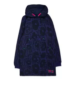 Плюшевое платье с капюшоном для девочки Tuc tuc, темно-синий