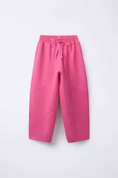 Плюшевые брюки-баллоны ZARA, цвет Fuchsia