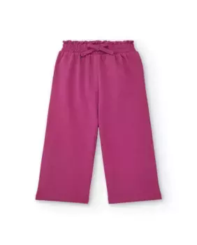 Плюшевые брюки для девочки цвета фуксии с бантом Tuc tuc