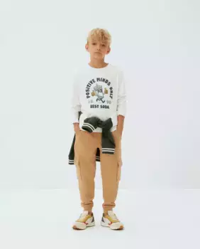 Плюшевые брюки-карго для мальчика Kids El Corte Ingls, коричневый