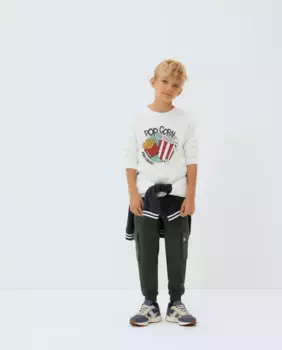 Плюшевые брюки-карго для мальчика Kids El Corte Ingls, зеленый