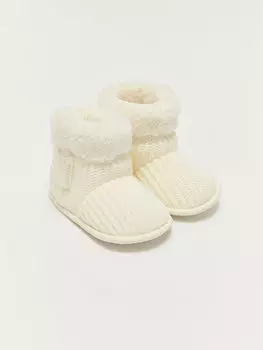 Плюшевые домашние сапоги для маленьких девочек LCW STEPS, белый меланж