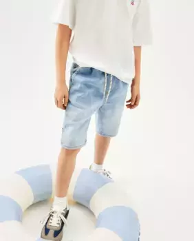 Плюшевые джинсовые шорты для мальчиков Kids El Corte Ingls, лазурный