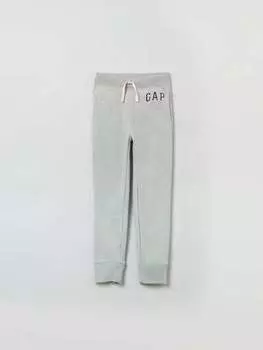 Плюшевые джоггеры с вышивкой логотипа Gap, цвет light grey marl