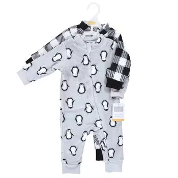 Плюшевые комбинезоны Hudson Baby Infant Boy Penguin Hudson Baby, серый