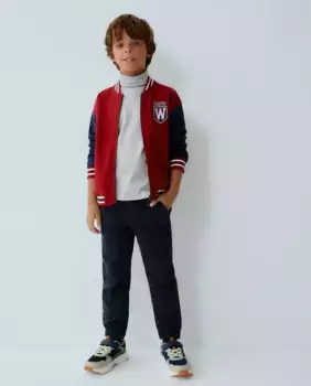 Плюшевые плоские спортивные штаны для мальчика Kids El Corte Ingls, темно-синий