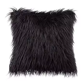 Плюшевые пушистые мягкие пледы наволочки для спальни и гостиной украшения-черный Stuttg