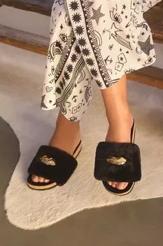 Плюшевые сабо Rockett St George, черный