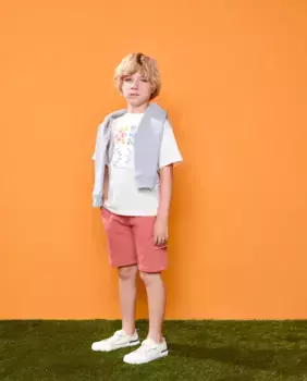 Плюшевые шорты-бермуды в стиле фэнтези для мальчика Kids El Corte Ingls, терракотовый