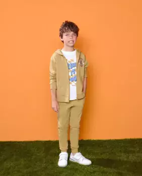 Плюшевые штаны для мальчика с разрезами Kids El Corte Ingls, цвет 371 Aceite