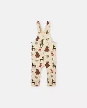 Плюшевый комбинезон для мальчика с принтом El Corte Ingls, бежевый