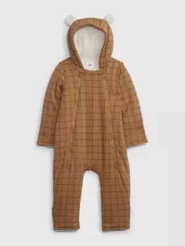 Плюшевый комбинезон Gap, коричневый