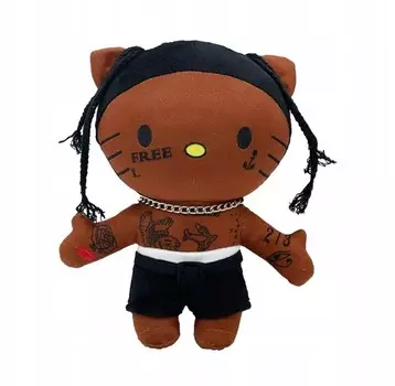 Плюшевый плюшевый мишка Travis Scott Hello Kitty, игрушка-талисман в подарок Inna marka