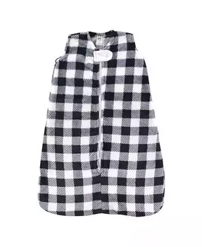 Плюшевый спальный мешок для маленьких мальчиков, мешок, одеяло, черный плед Hudson Baby, мультиколор