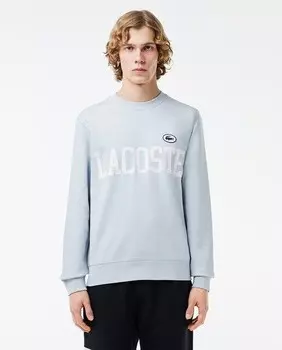 Плюшевый спортивный свитшот Lacoste с флокированной отделкой Lacoste, светло-синий