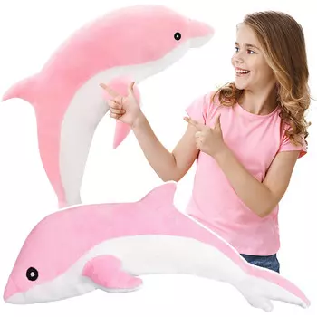 Плюшевый талисман «Розовый дельфин» 70 см — мягкая игрушка для детей Z1029R elektrostator