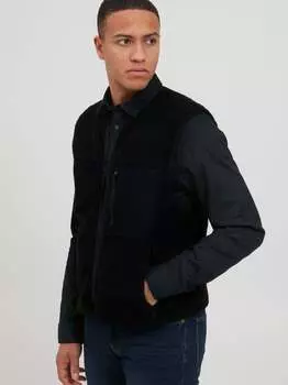 Плюшевый жилет сдвай Solid, черный