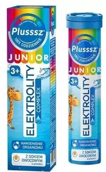 Plusssz Junior Electrolytes Complex, Добавка , шипучие таблетки, 20 шт. Inna marka