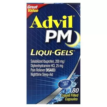 PM, Жидкие гели, 80 капсул Advil