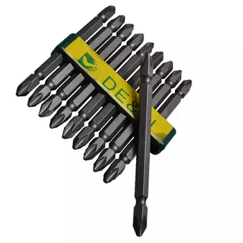 Пневматическая отвертка с двойной головкой Deli Cross 1/4 PH2 Десять штук на карту 1/4X65 мм DL6902