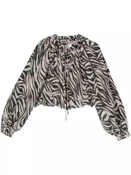 PNK блузка с принтом зебры, черный