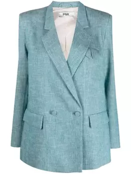 PNK двубортный блейзер, зеленый