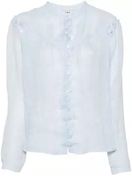 PNK льняная рубашка с вырезами, синий