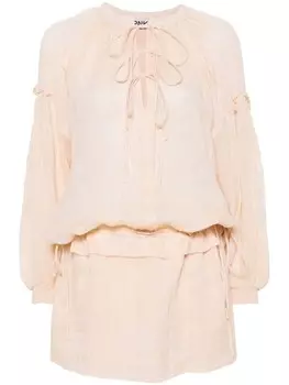 PNK льняное мини-платье, оранжевый