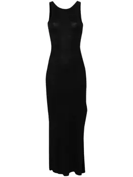 PNK платье макси из джерси с разрезом, черный