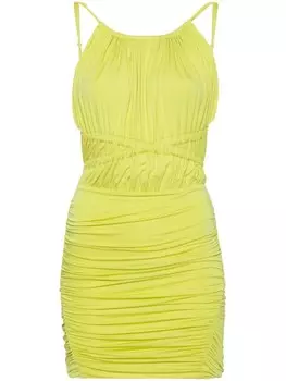 PNK платье мини из джерси со сборками, зеленый