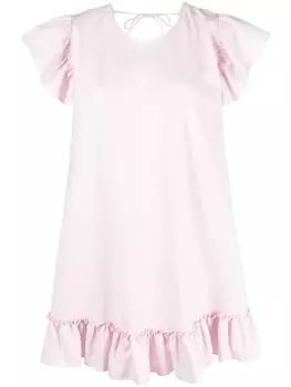 PNK платье мини с короткими рукавами и оборками, розовый