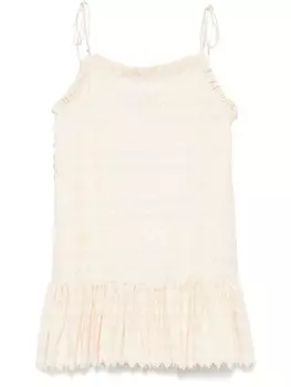 PNK платье мини с узором зигзаг, нейтральный цвет