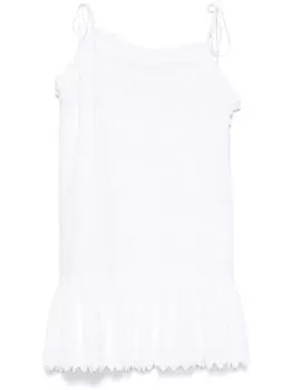 PNK платье мини с узором зигзаг, белый