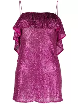 PNK платье с открытой спиной и пайетками, розовый