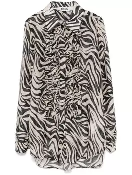 PNK рубашка с оборками и принтом, черный