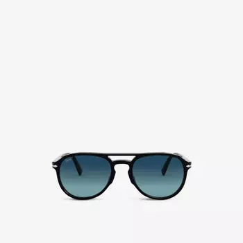 PO3235S солнцезащитные очки в ацетатной оправе в пилотной оправе Persol, черный