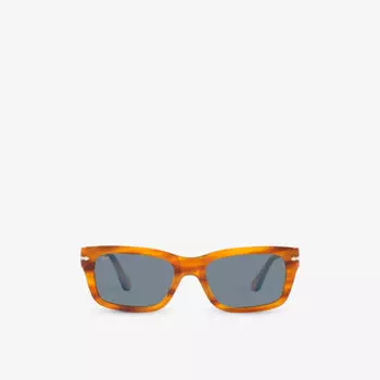 Po3301s солнцезащитные очки из ацетата черепаховой расцветки в прямоугольной оправе Persol, коричневый