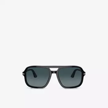 PO3328S солнцезащитные очки в ацетатной оправе в пилотной оправе Persol, черный