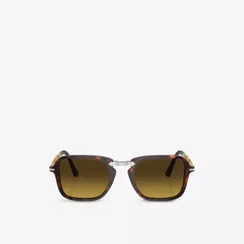 Po3330s солнцезащитные очки из ацетата в прямоугольной оправе Persol, коричневый