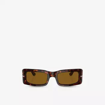PO3332S солнцезащитные очки Francisco в прямоугольной оправе из ацетата ацетата Persol, коричневый
