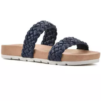 По-настоящему женские плетеные сандалии с мягкой стелькой Cliffs by White Mountain, темно-синий