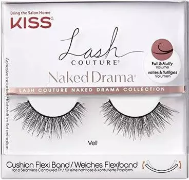 Поцелуй, вуаль, полоска ресниц, KISS