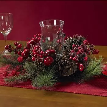 Почти натуральный центральный рождественский канделябр Berry