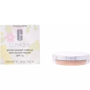 Почти пудра для макияжа Spf15 02 нейтральный светлый крем 0,35 унции 10 г, Clinique