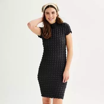 Почти знаменитое мини-платье с воротником-воронкой для юниоров Almost Famous, черный