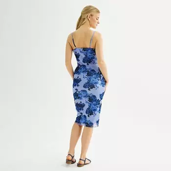 Почти знаменитое платье миди на бретельках с искусственным завязками для юниоров Almost Famous, цвет Newspaper Print