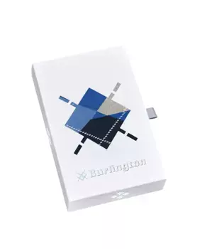 Подарочная коробка: 2 пары мужских носков с ромбами Burlington, синий