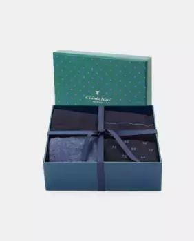 Подарочная коробка из 4 пар мужских носков Emidio Tucci, тёмно-синий