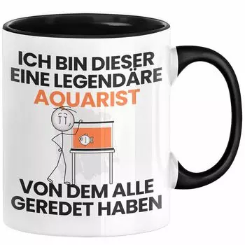 Подарочная кружка для аквариумиста. Забавная идея подарка на день рождения для аквариумиста. Я этот легендарный аквариумист. Все говорили о кофейной кружке (черной) Trendation, черный